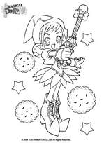 coloriage magical doremi mindy en sorciere